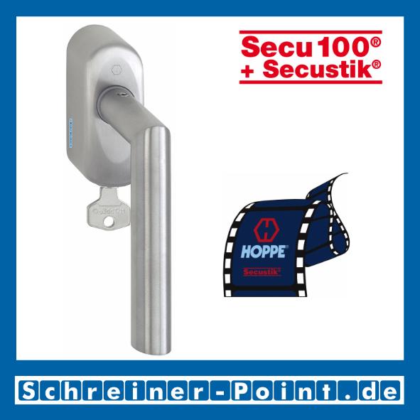 Hoppe Amsterdam Edelstahl Fenstergriff F69 abschließbar TBT4 Secustik, E1400Z/US950S 100Nm TBT4, 2709902, 2772856, 3220471